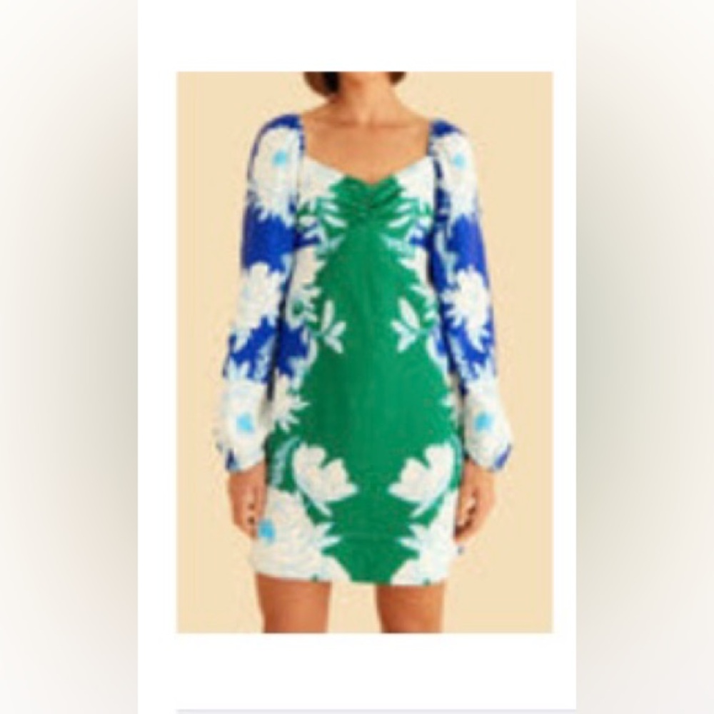 Soft Garden Blue Mini Dress